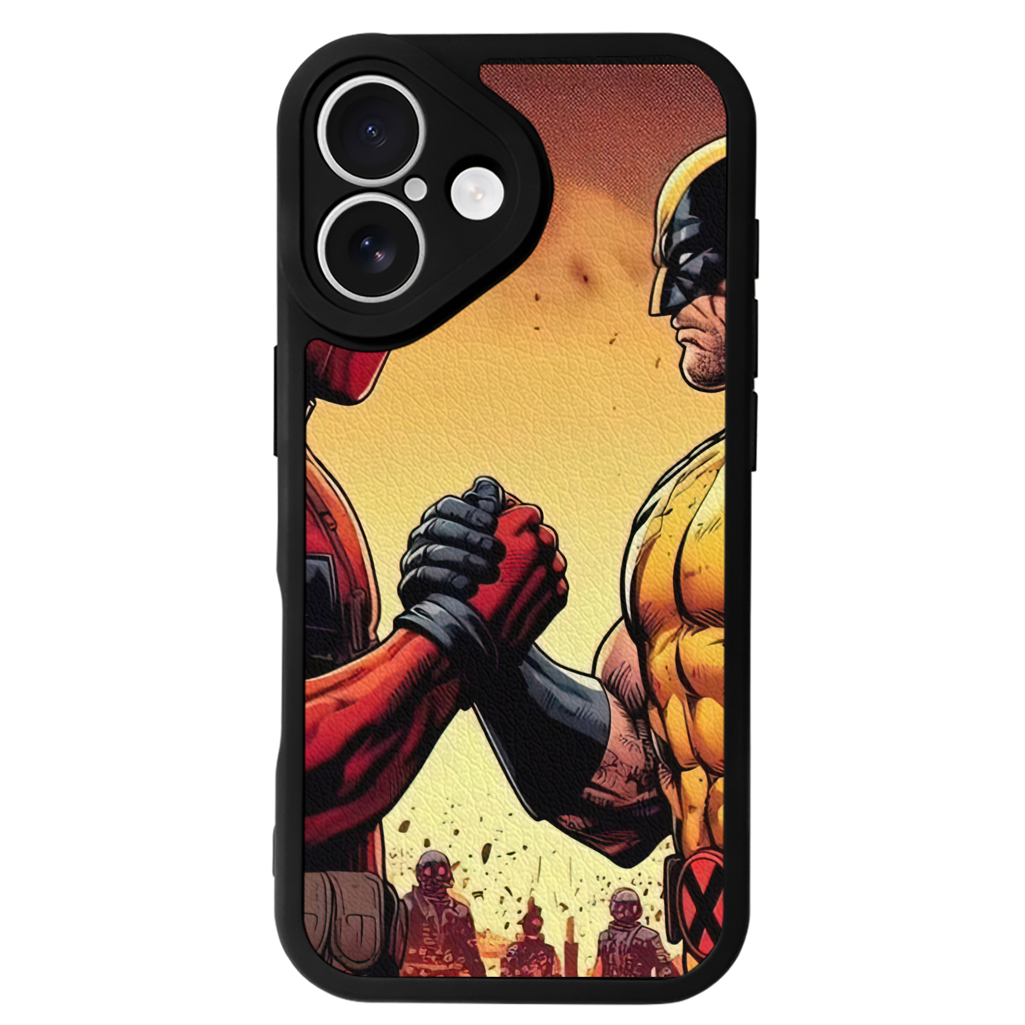 （画像用） Deadpool デッドプール 【iPhone 16シリーズ対応】シリコンスマホケース（レザー調） 材質：シリコン